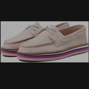 Sperry A/O 2-Eye‎ Stacked Eva Multi Stripe in Rose Size 12